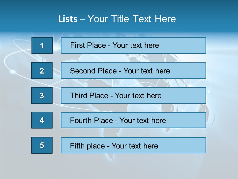 Business Imaginary Blue PowerPoint Template