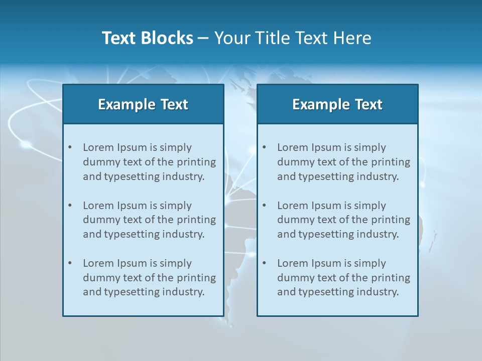 Business Imaginary Blue PowerPoint Template