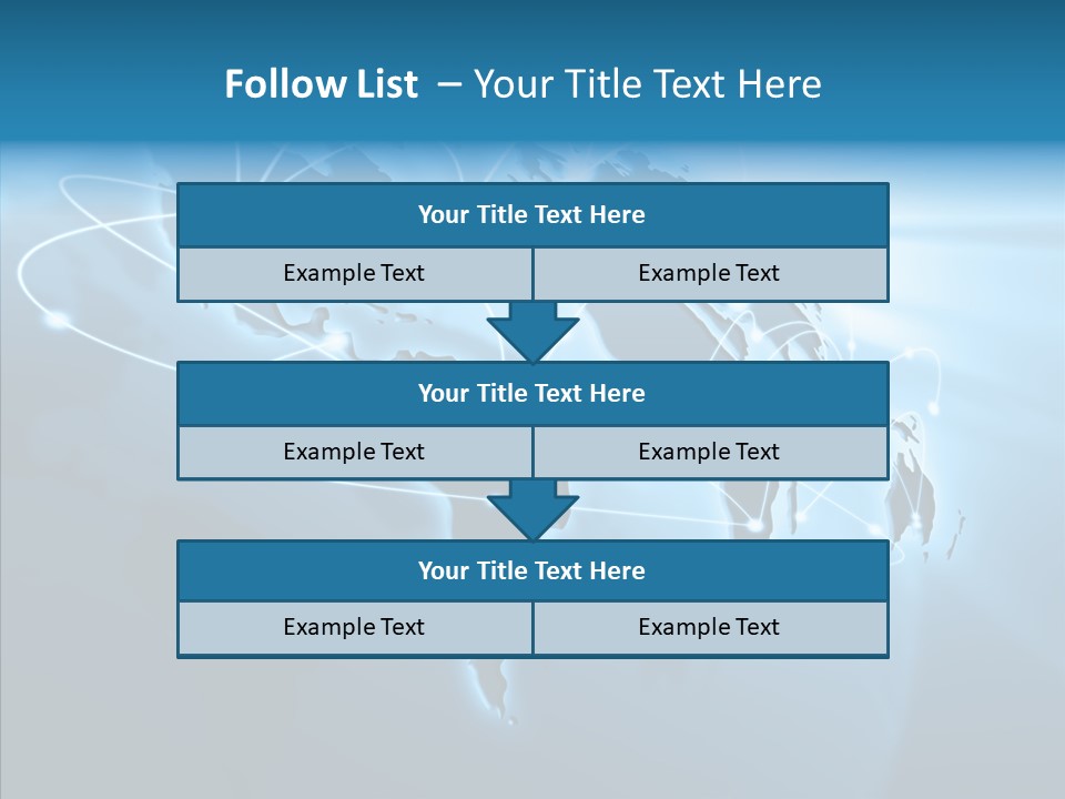 Business Imaginary Blue PowerPoint Template