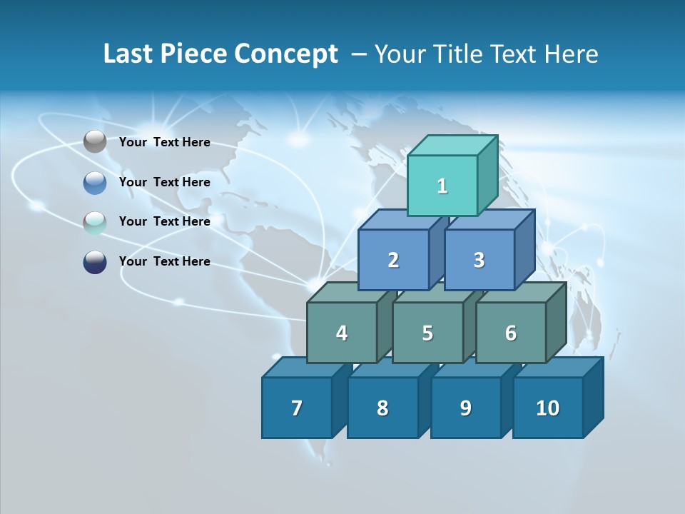 Business Imaginary Blue PowerPoint Template