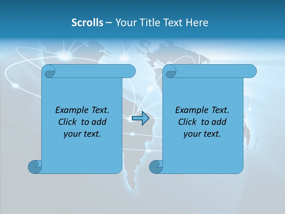 Business Imaginary Blue PowerPoint Template