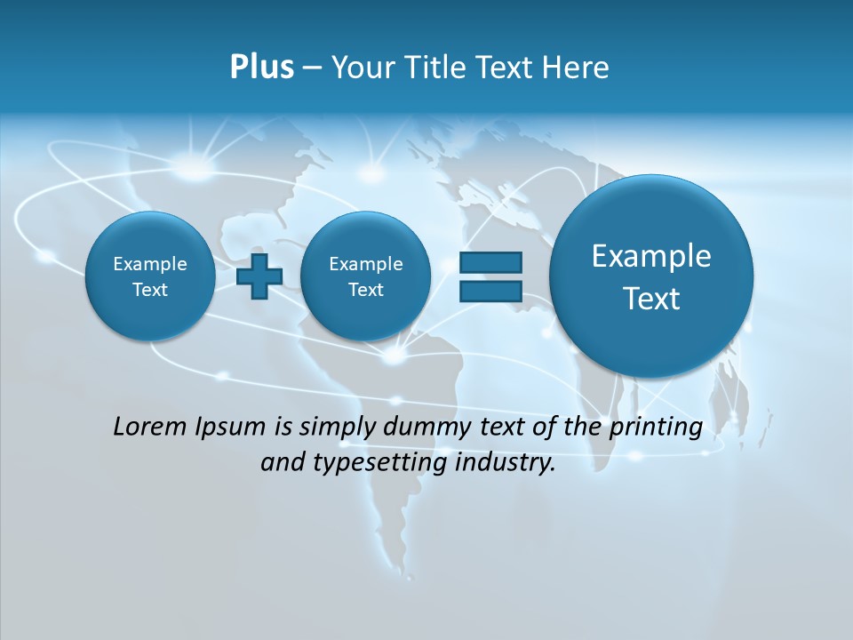 Business Imaginary Blue PowerPoint Template