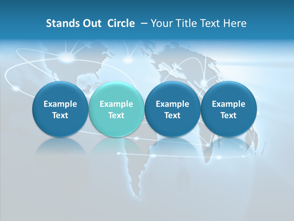 Business Imaginary Blue PowerPoint Template