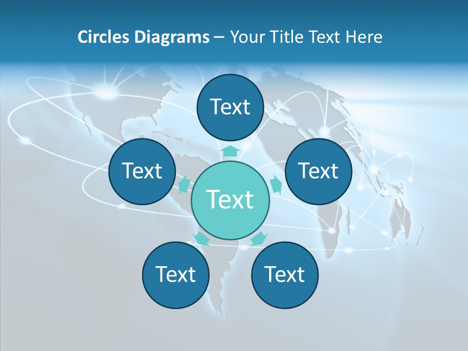 Business Imaginary Blue PowerPoint Template