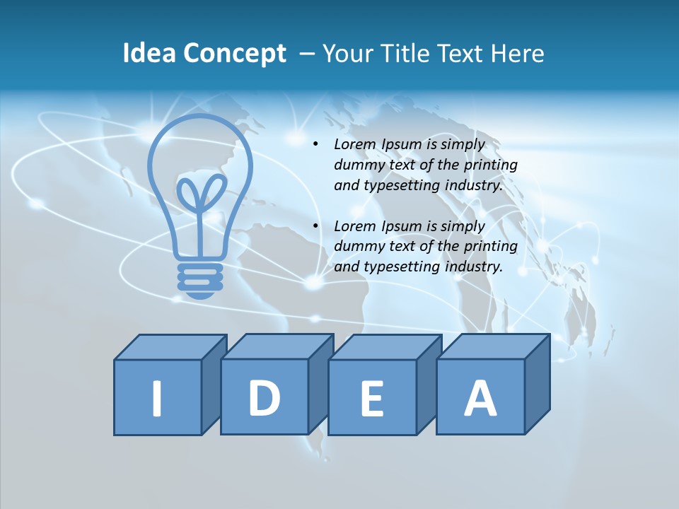 Business Imaginary Blue PowerPoint Template