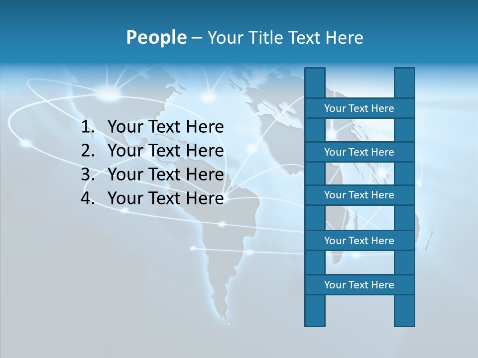 Business Imaginary Blue PowerPoint Template