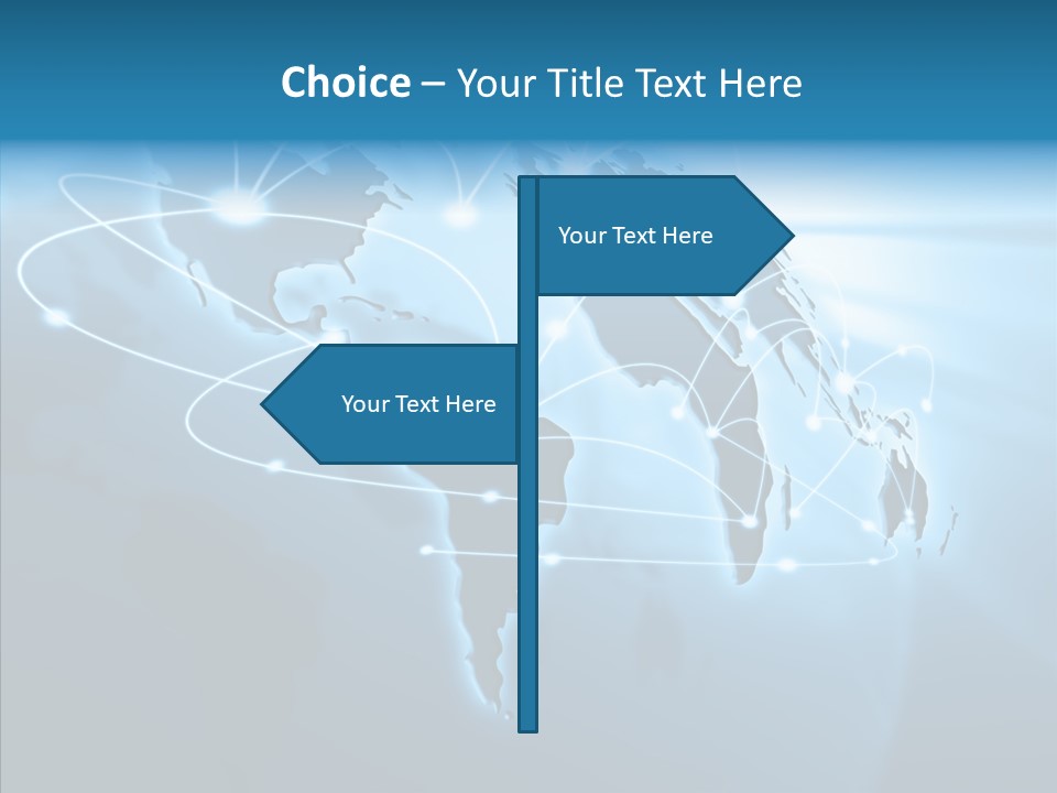 Business Imaginary Blue PowerPoint Template