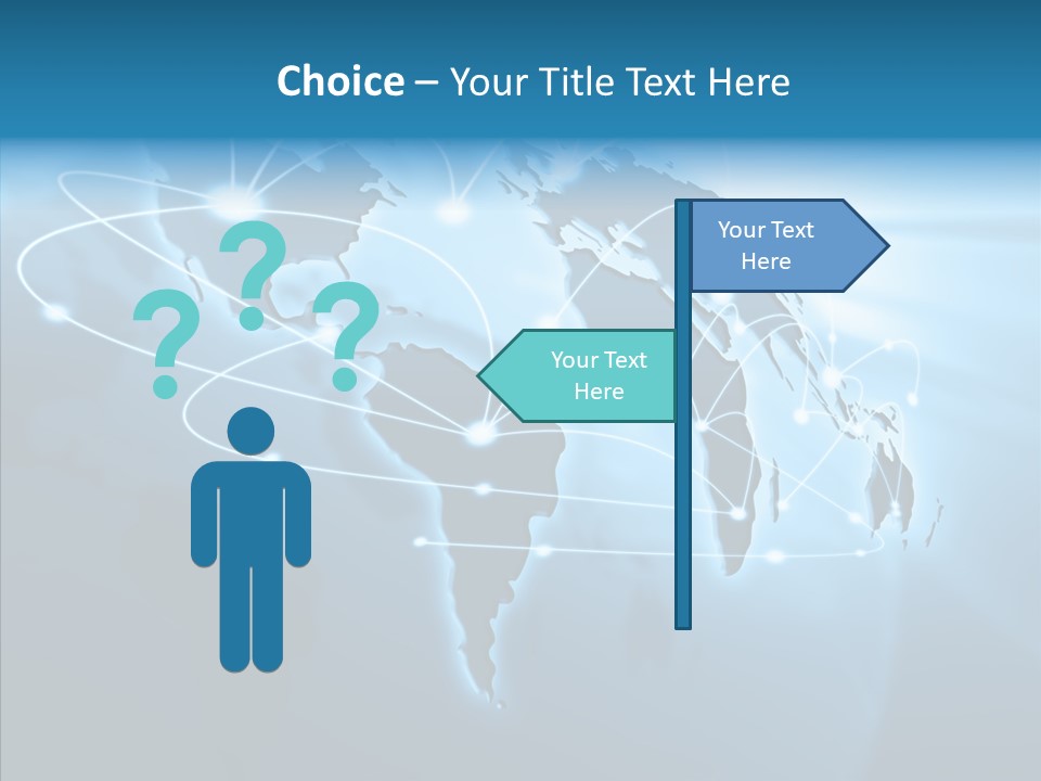 Business Imaginary Blue PowerPoint Template