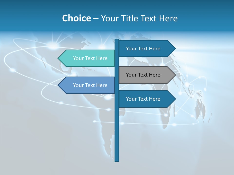 Business Imaginary Blue PowerPoint Template