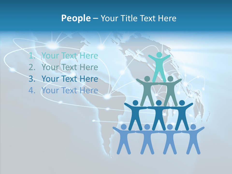 Business Imaginary Blue PowerPoint Template