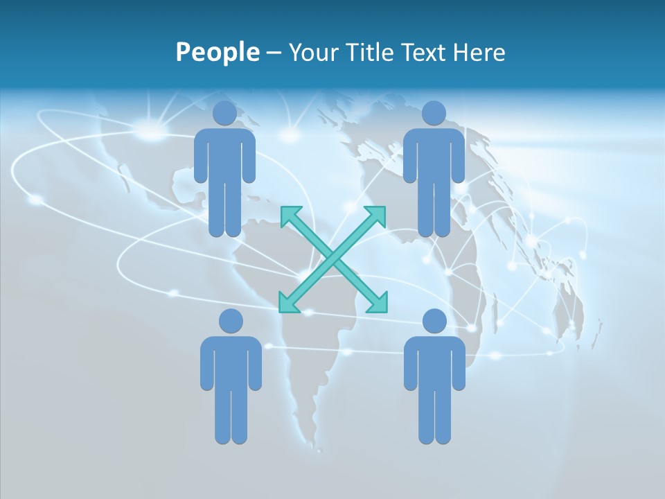 Business Imaginary Blue PowerPoint Template