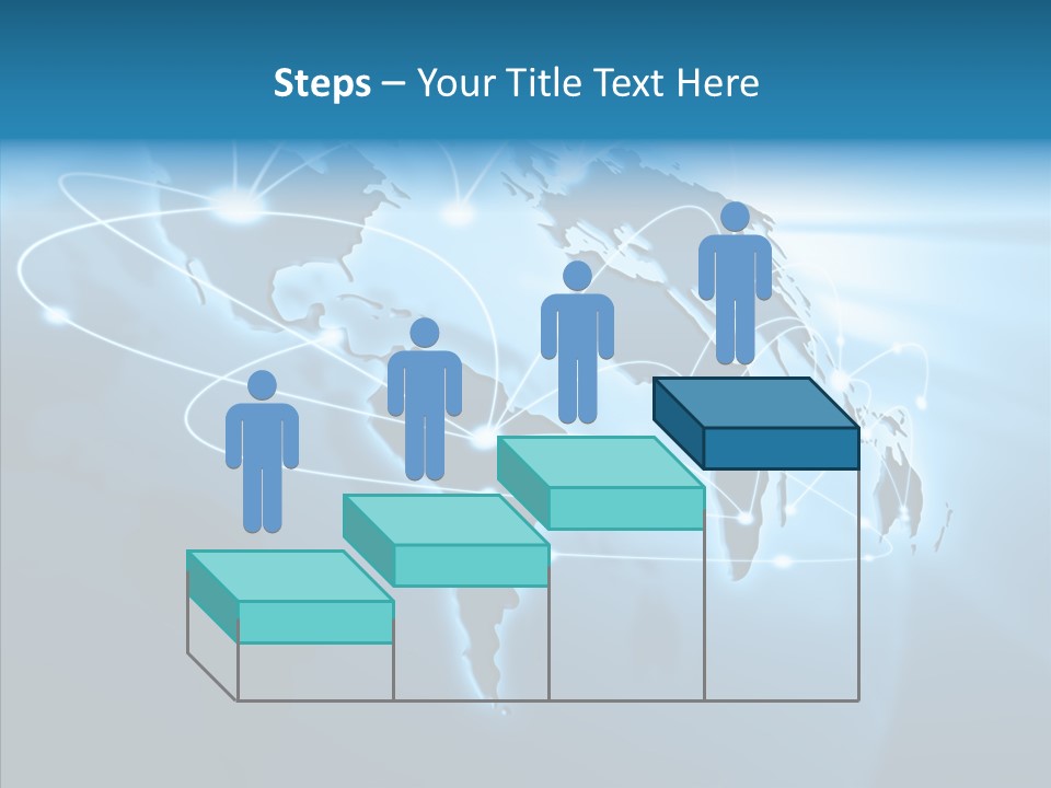 Business Imaginary Blue PowerPoint Template