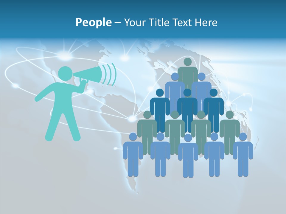 Business Imaginary Blue PowerPoint Template