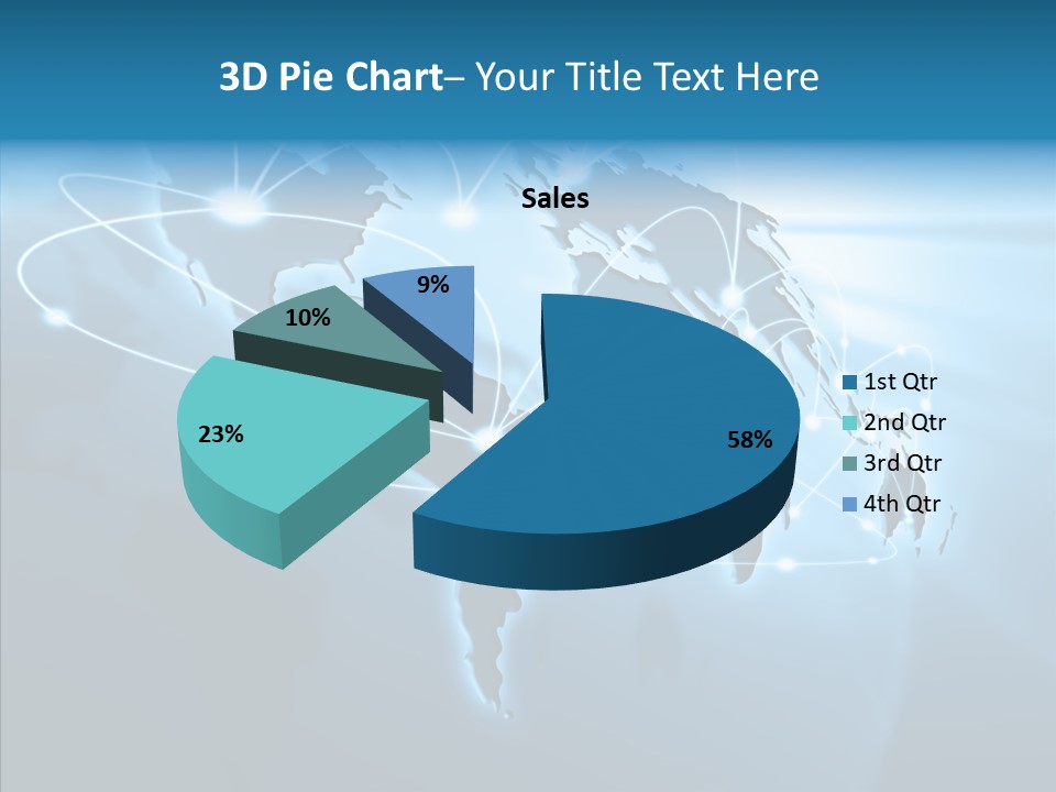 Business Imaginary Blue PowerPoint Template