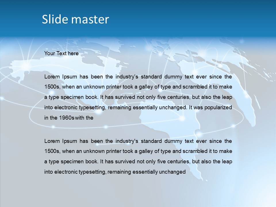 World Map Globalization PowerPoint Template