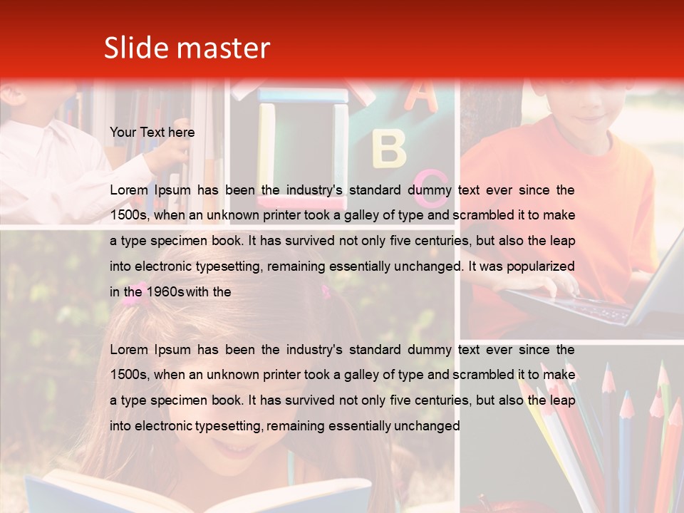 Knowledge Schoolboy Education PowerPoint Template