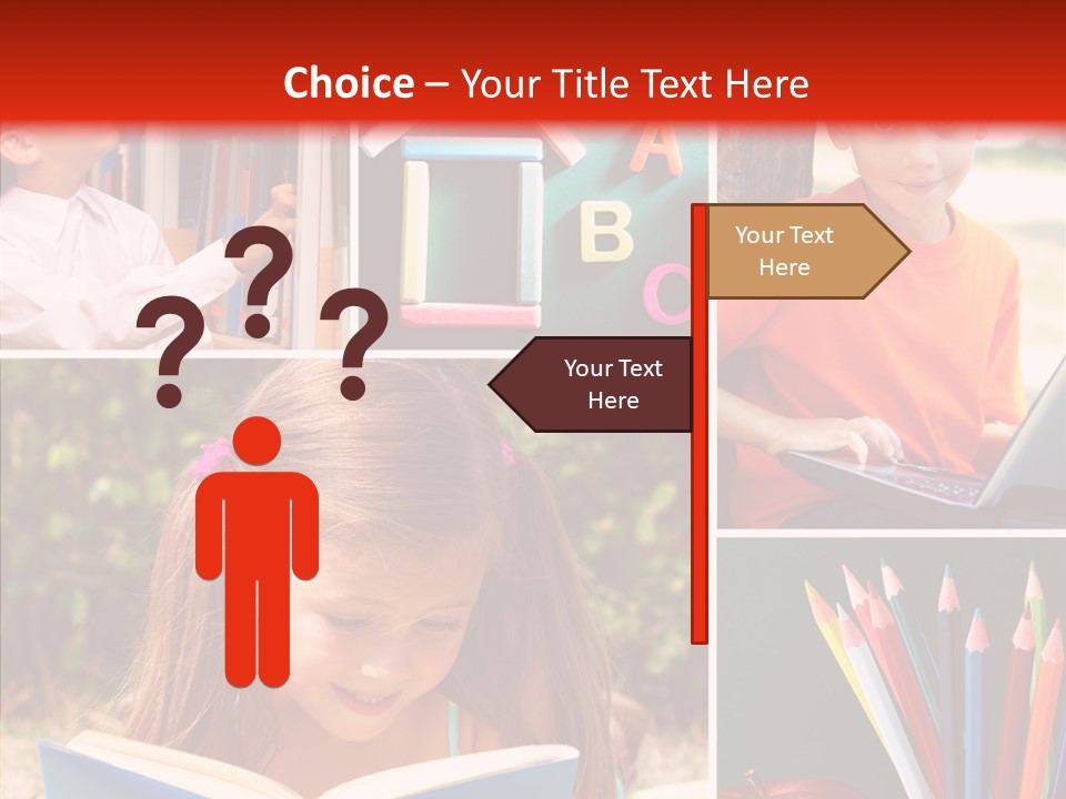 Knowledge Schoolboy Education PowerPoint Template