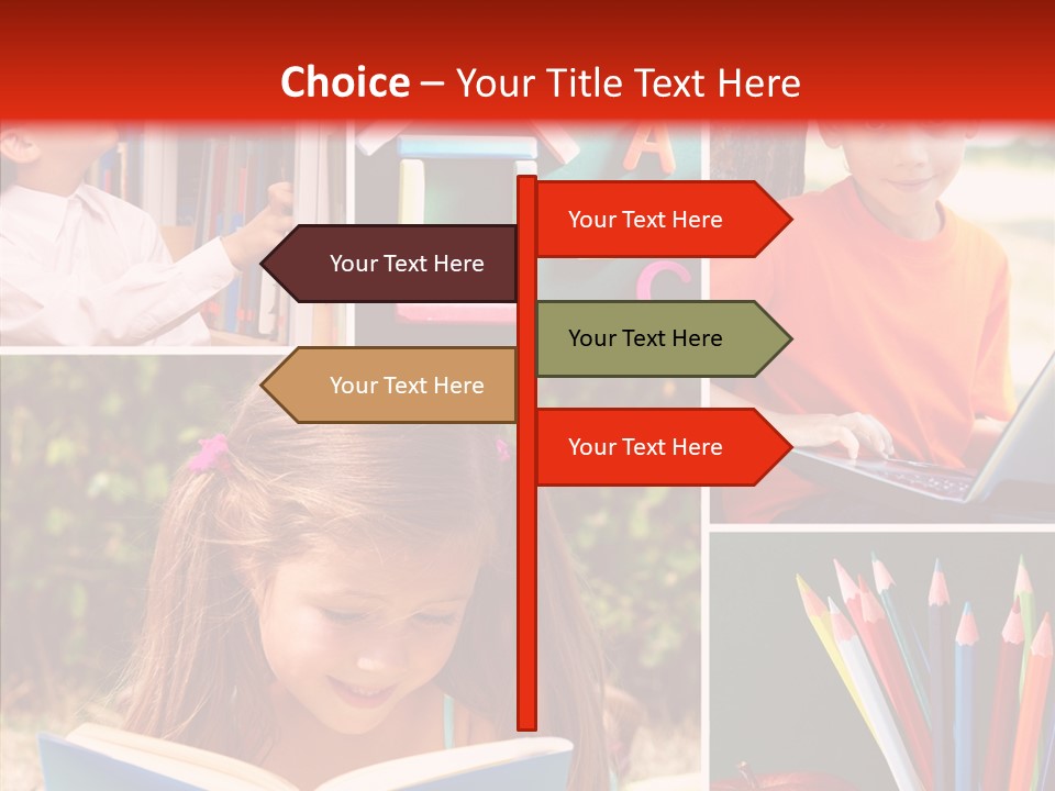 Knowledge Schoolboy Education PowerPoint Template