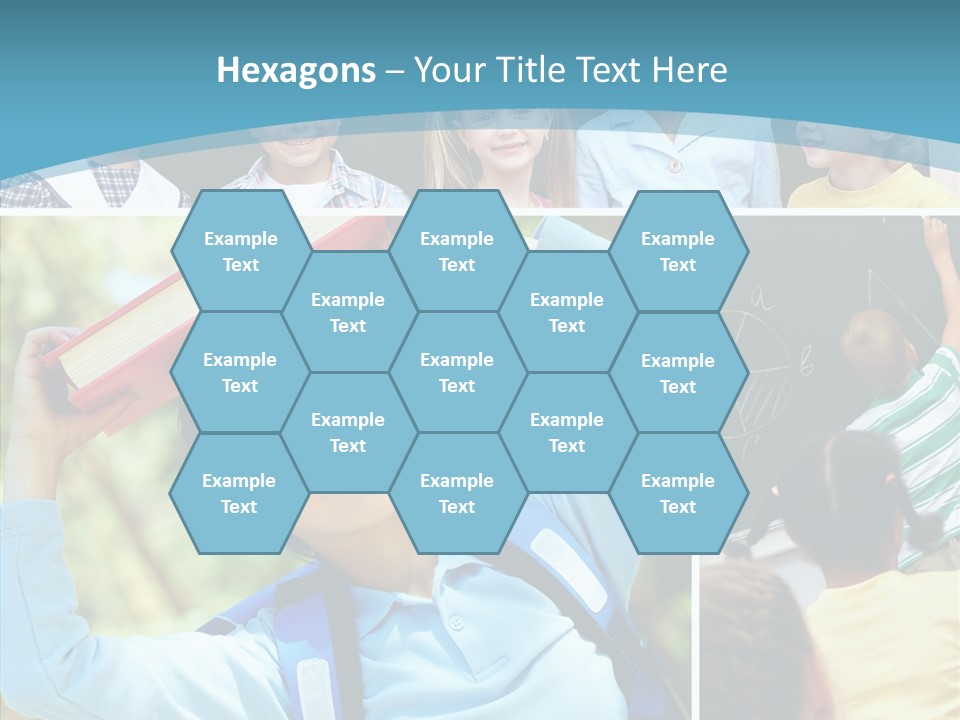 School Children Studying PowerPoint Template