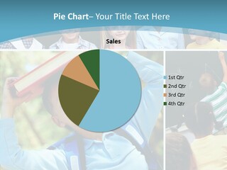 School Children Studying PowerPoint Template