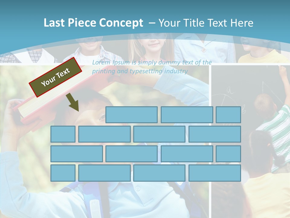 School Children Studying PowerPoint Template