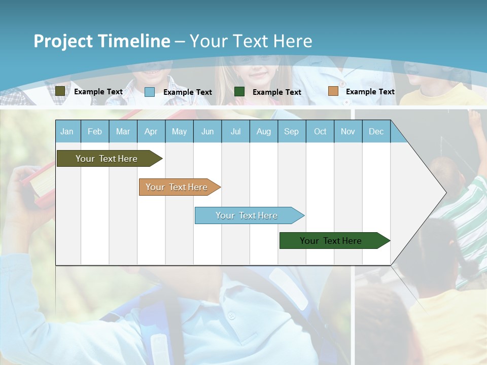 School Children Studying PowerPoint Template