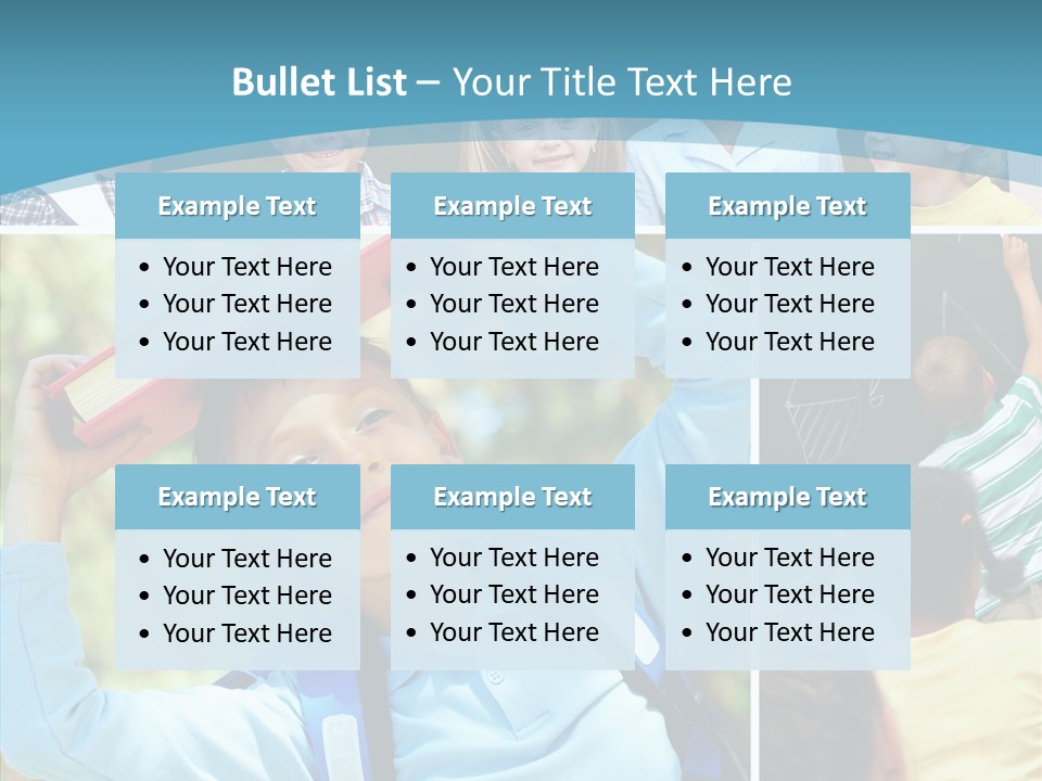 School Children Studying PowerPoint Template