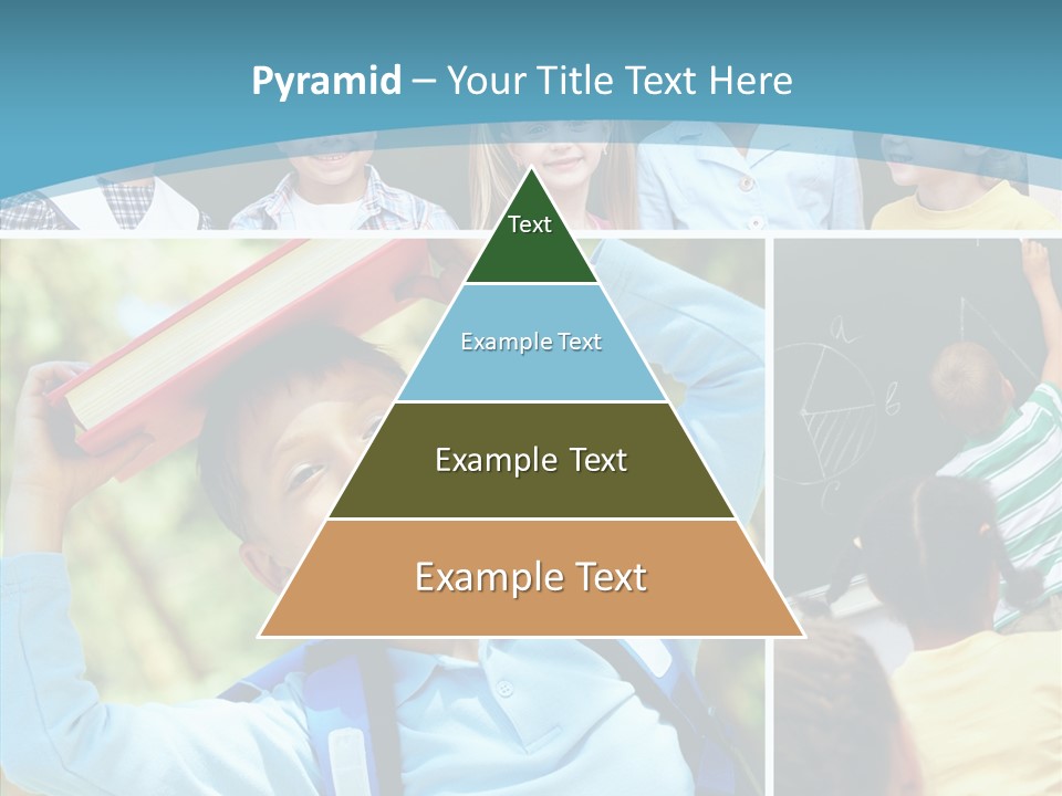 School Children Studying PowerPoint Template