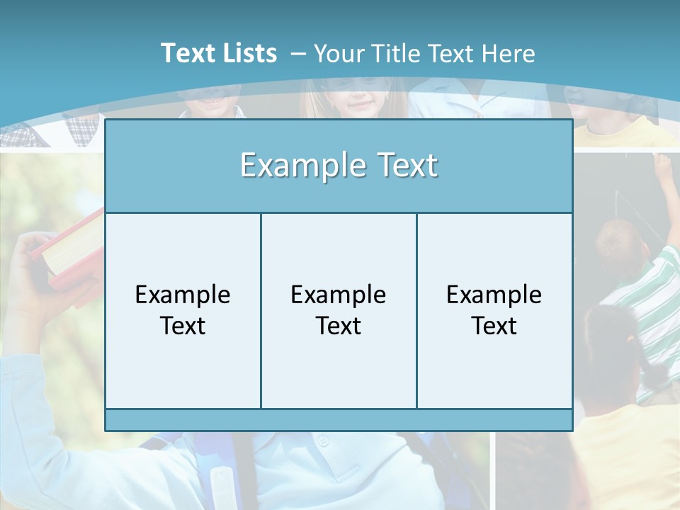 School Children Studying PowerPoint Template