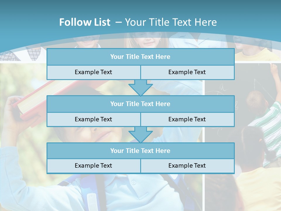School Children Studying PowerPoint Template