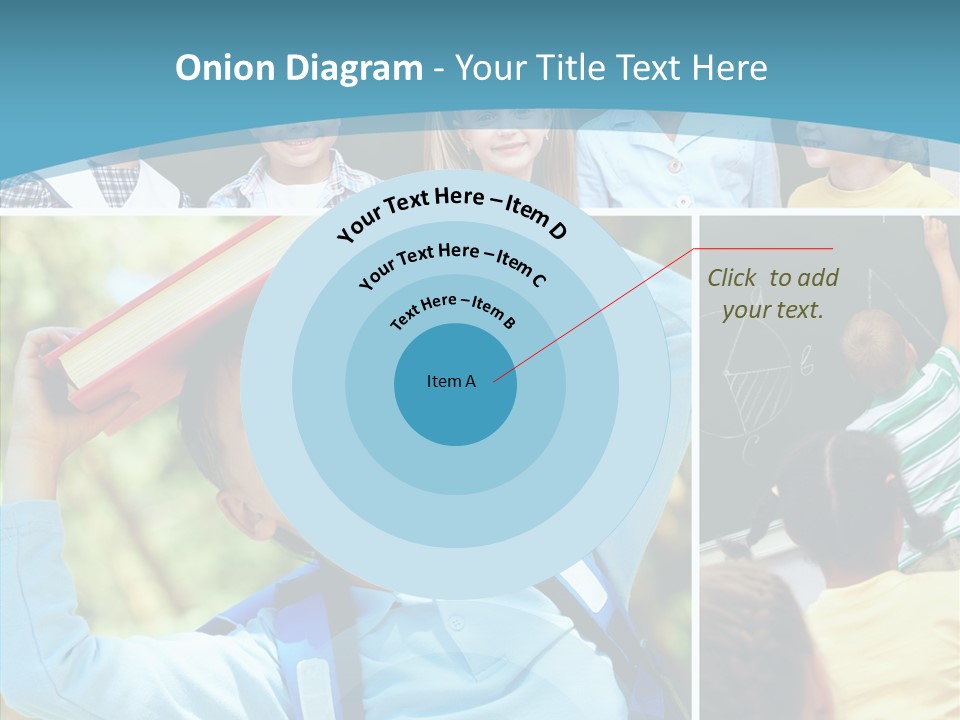 School Children Studying PowerPoint Template