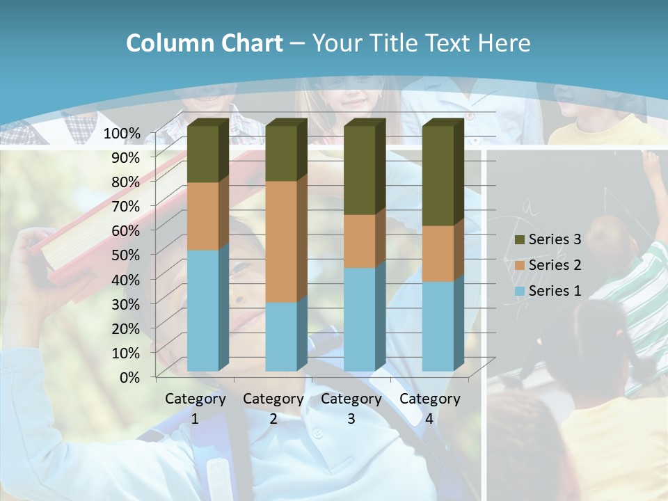 School Children Studying PowerPoint Template