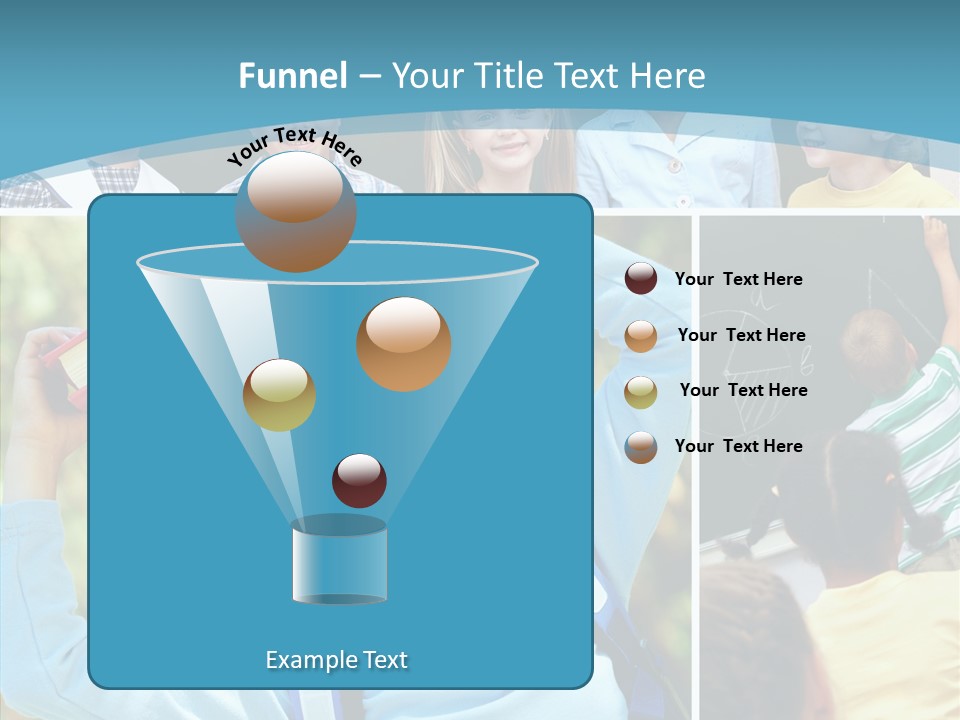 School Children Studying PowerPoint Template