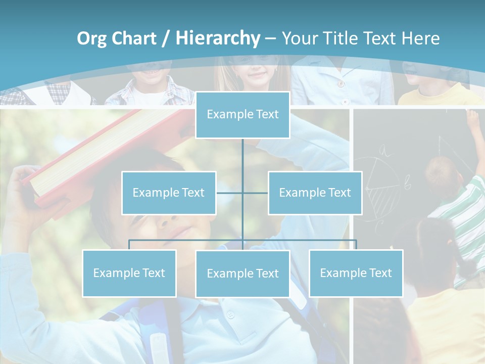 School Children Studying PowerPoint Template