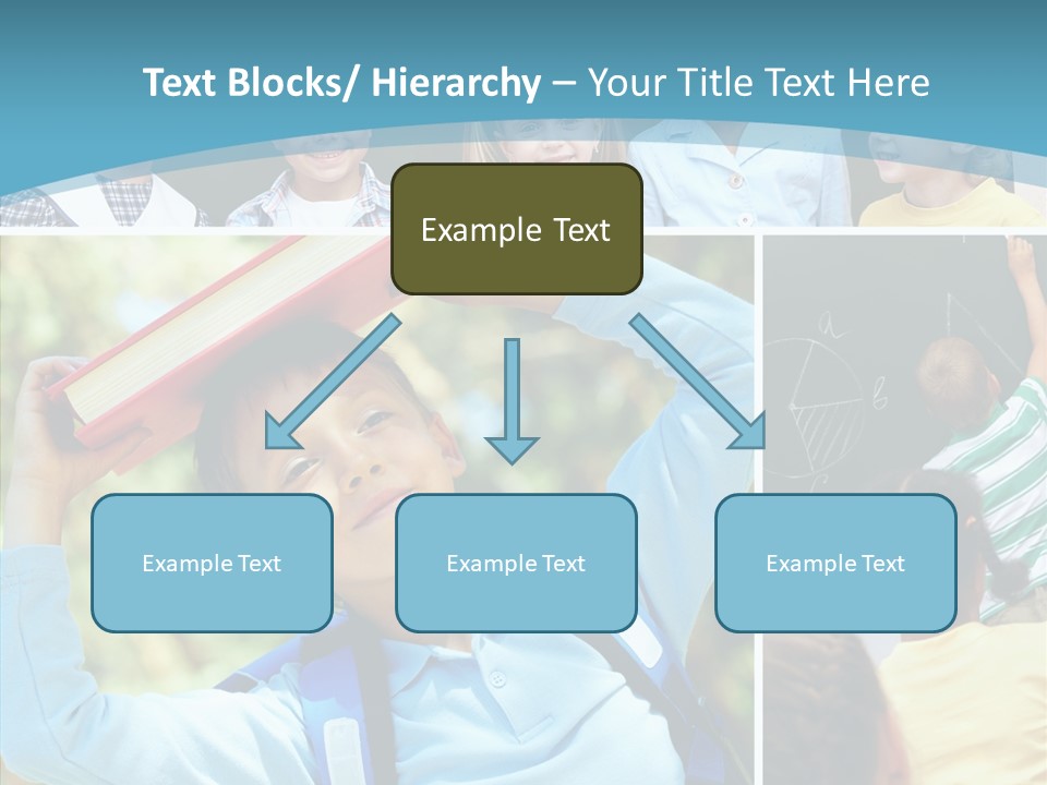 School Children Studying PowerPoint Template