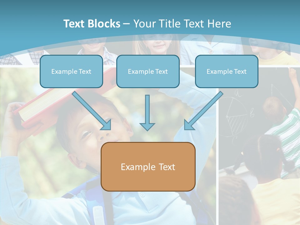 School Children Studying PowerPoint Template