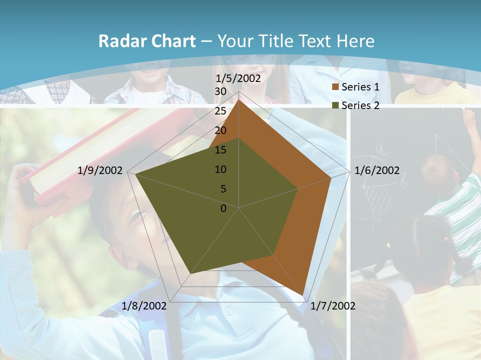 School Children Studying PowerPoint Template