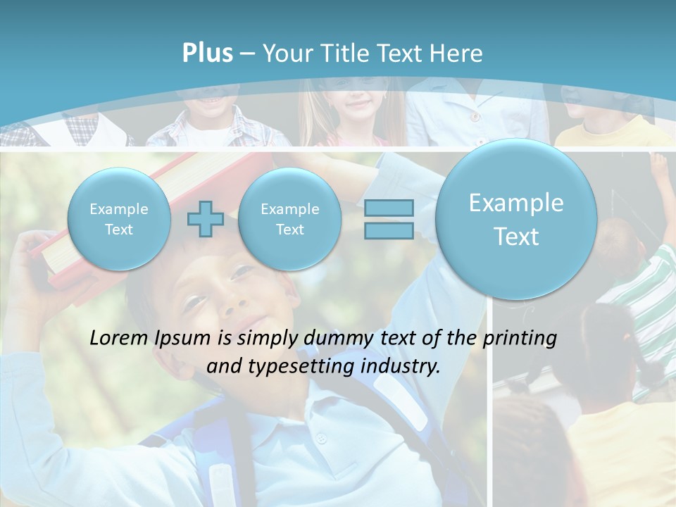 School Children Studying PowerPoint Template