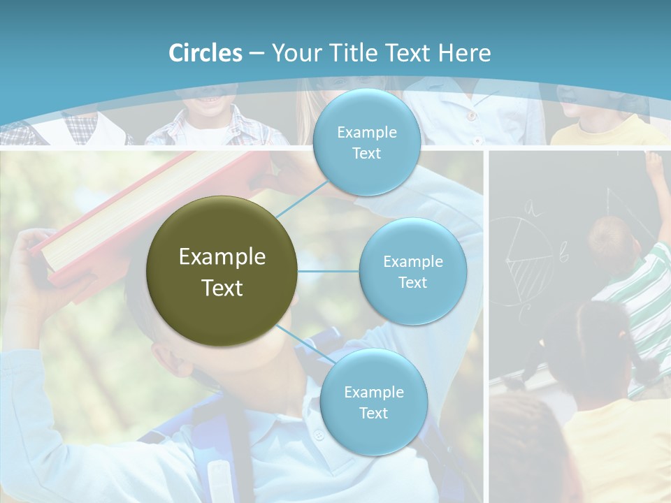 School Children Studying PowerPoint Template