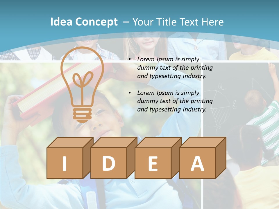 School Children Studying PowerPoint Template