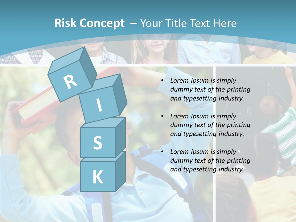 School Children Studying PowerPoint Template