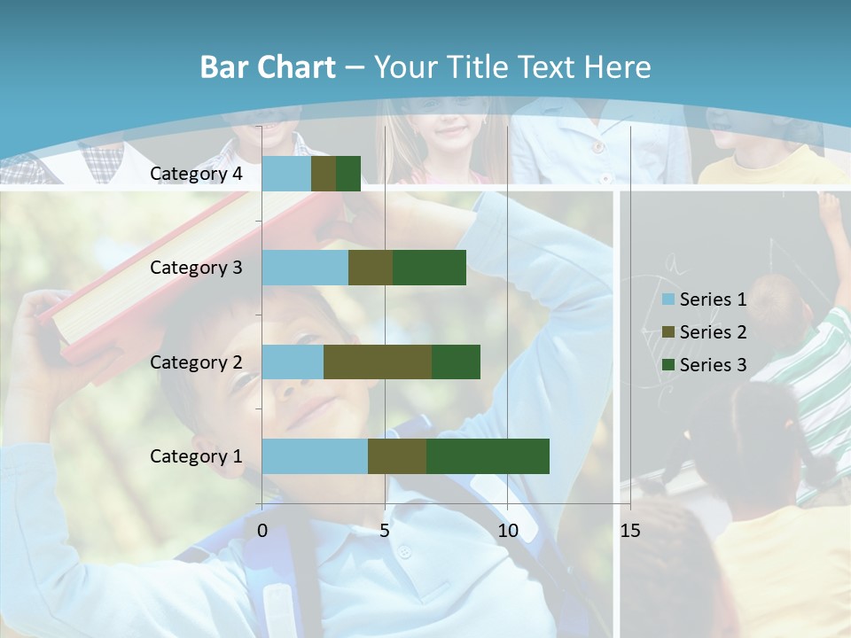 School Children Studying PowerPoint Template
