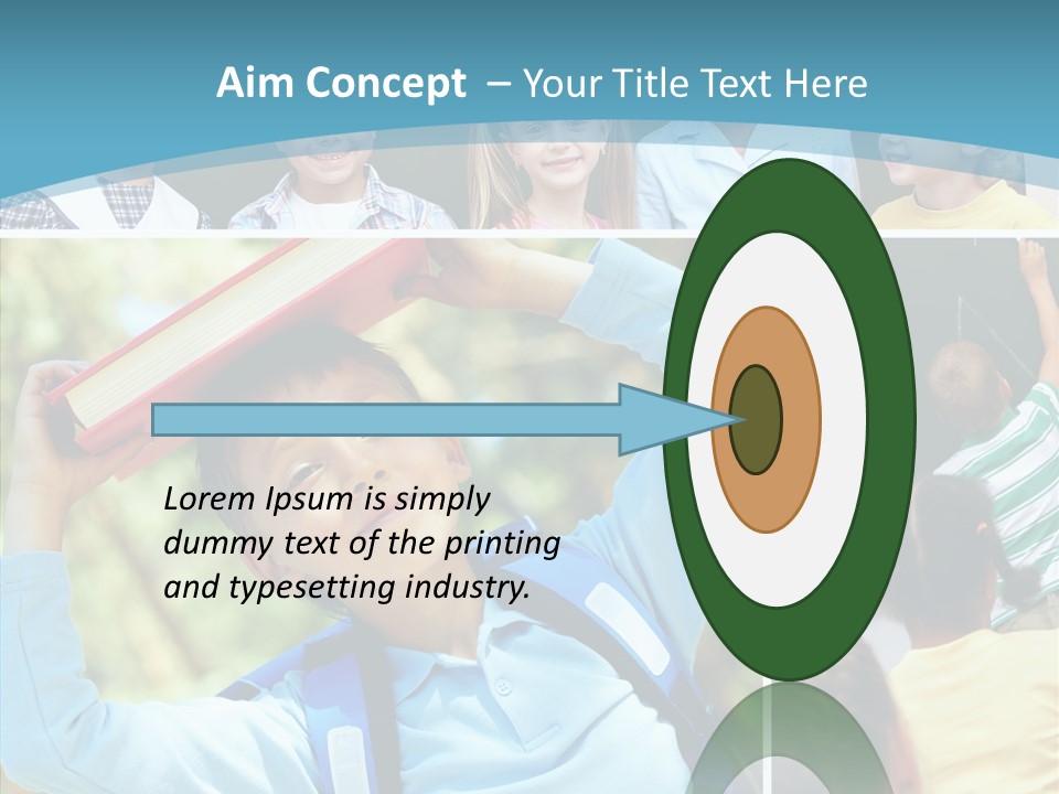 School Children Studying PowerPoint Template