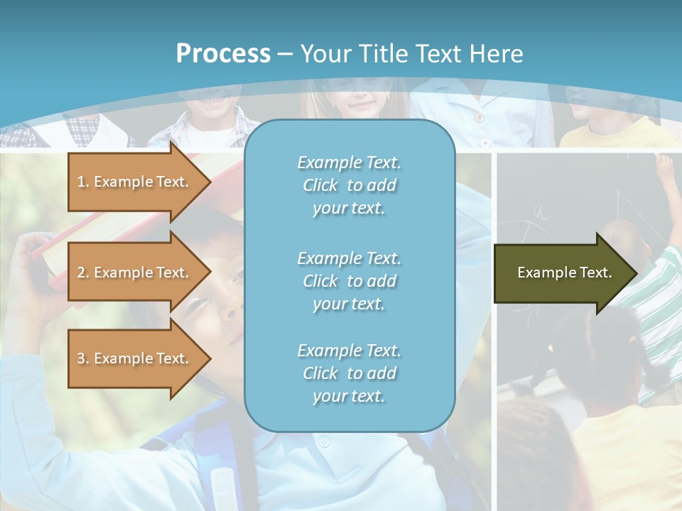 School Children Studying PowerPoint Template