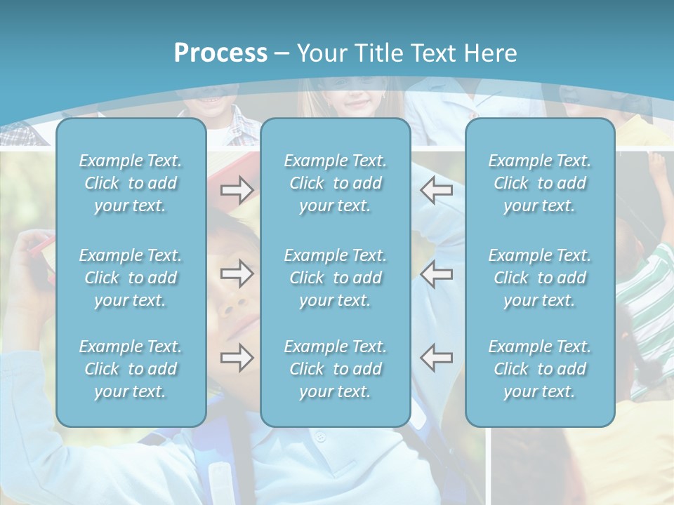 School Children Studying PowerPoint Template