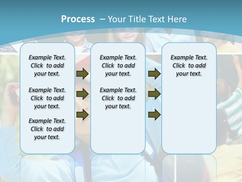 School Children Studying PowerPoint Template