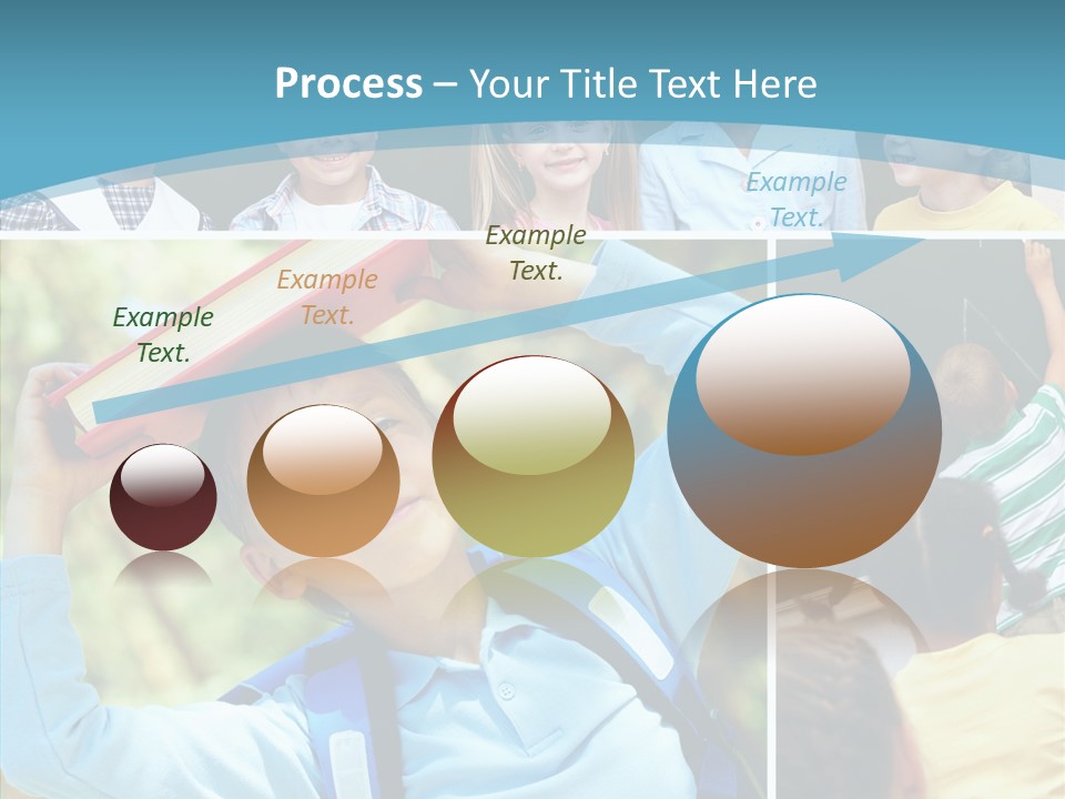School Children Studying PowerPoint Template