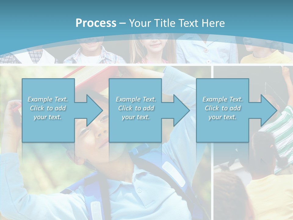 School Children Studying PowerPoint Template
