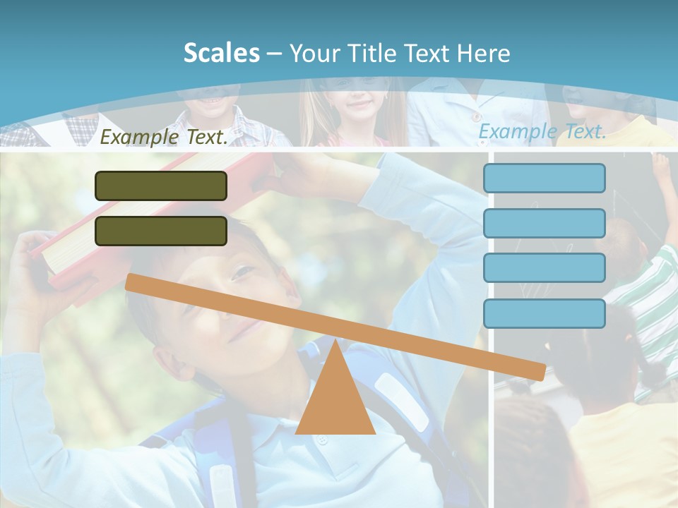 School Children Studying PowerPoint Template