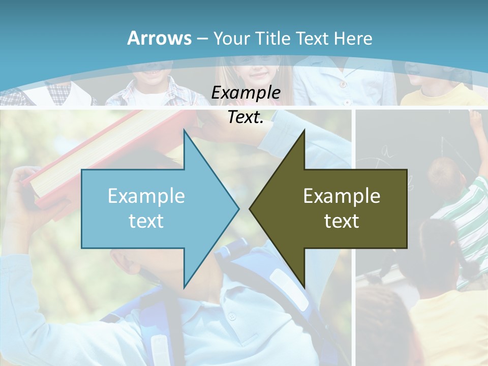 School Children Studying PowerPoint Template